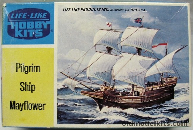 Life-Like Mayflower with Billowing Sails, B311-75 plastic model kit